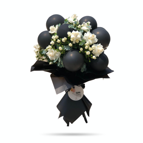 White Rose Black Balloon