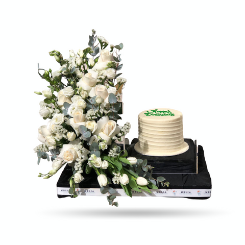 White Arrangement Cake