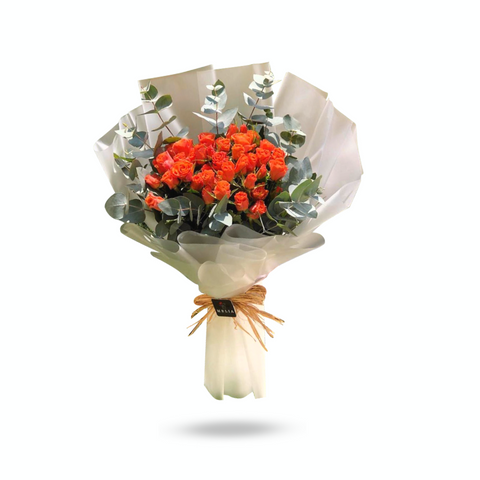 Orange Baby Rose Bouquet