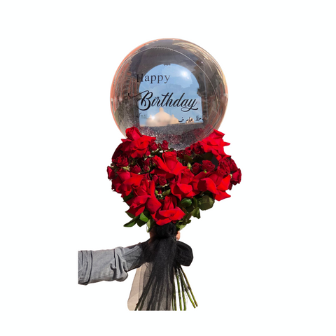 Red Rose Birthday Balloon