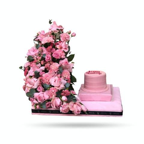 Pink Arrangement Cake
