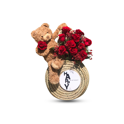 Flower With Teddy Bear