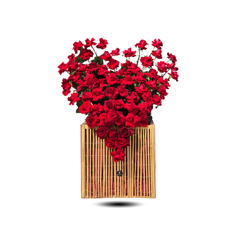 Big Heart With Bamboo Vase